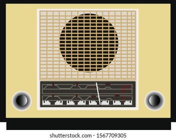 Vector Work Vintage Simple Radio Stock Vector (Royalty Free) 1567709305 ...