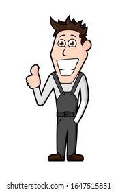 carácter de trabajador vector, mascota para materiales corporativos