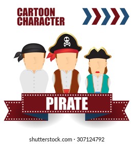 Vector worker set - Flat Pirate