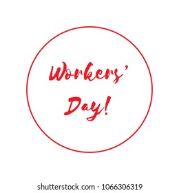 Vector worker's symbol. Isolated background.