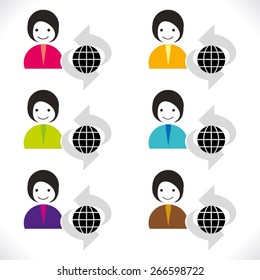 Vector of working stylish male character