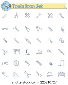 Vector working tools icon set