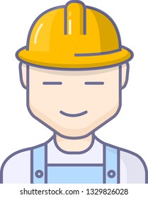 Vector workman portrait illustration design element