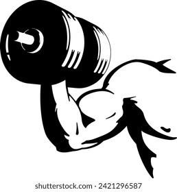 vector workout gym bodybuilder silhouette logo design