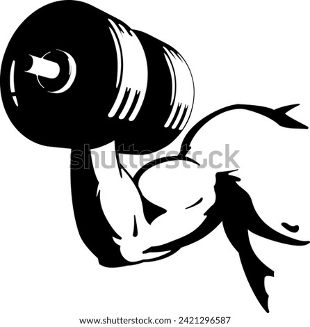 vector workout gym bodybuilder silhouette logo design
