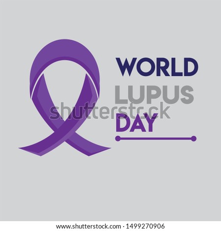 vector worl lupus day purple