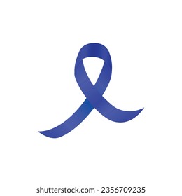 Símbolo del día del mundo del vector con cintas azules.