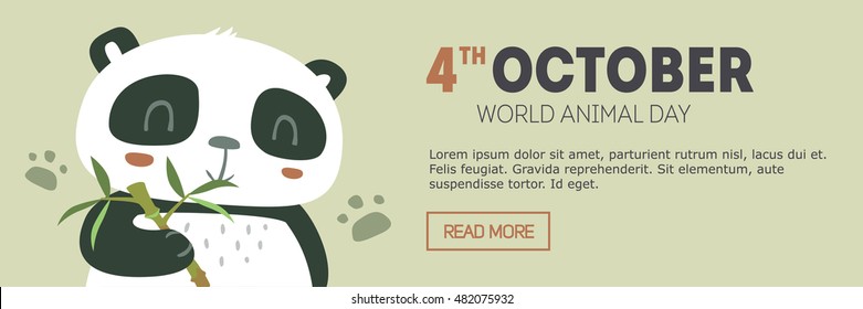 vector world animal day banner