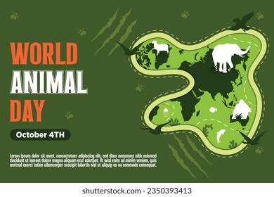 Vector World Animal Day With Flora and Fauna Illustration 1.5