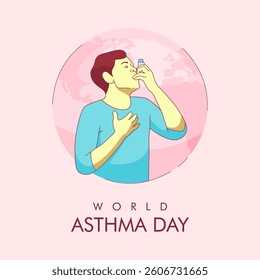 vector world asthma day poster template