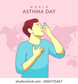 vector world asthma day poster template
