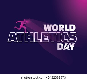 Vector World athletics day and national sport day illustration