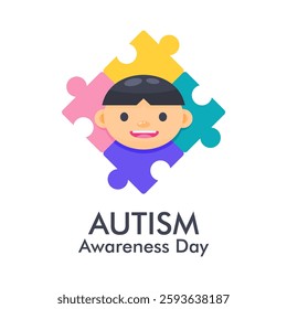 vector world autism awareness day banner template 
