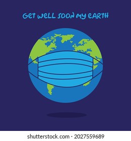 vector world is being hit by a coronavirus pandemic, the illustration can be used for poster, web, news, and more