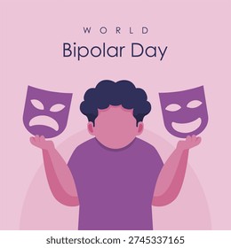 vector world bipolar day the dual faces of mental health