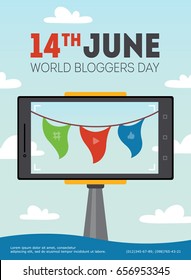 vector world bloggers day poster