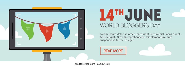 vector world bloggers day web banner