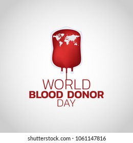 vector World blood donor day illustration