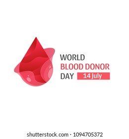 Vector World blood donor day - June 14. poster. Blood drop. Donate blood concept. Hemophilia day illustration
