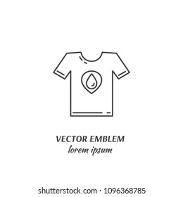 Vector world blood donor day concept with t-shirt and drop in trendy linear style. World blood donor day. Vector illustrations.