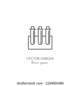 Vector world blood donor day concept with blood test tubes in trendy linear style. World blood donor day. Vector illustrations.