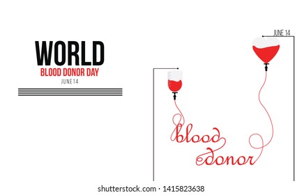vector World blood donor day June illustration - Vector