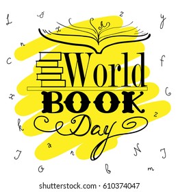 Vector World Book Day poster