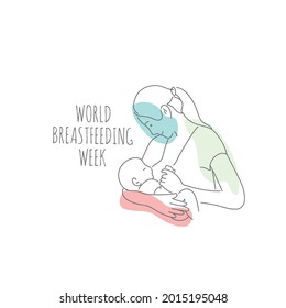 VECTOR FOR WORLD BREASTFEEDING WEEK DAY