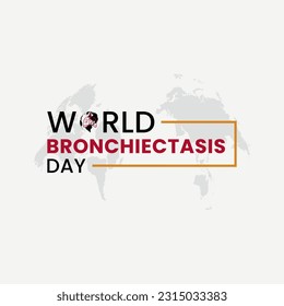 Vector world bronchiectasis day background