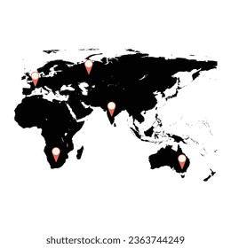Vector world business distribution infographic.