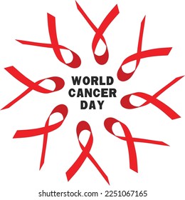 vector of the world cancer day