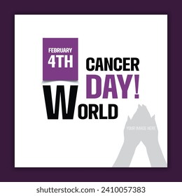 vector World Cancer Day celebrating the lives of brave warriors post template