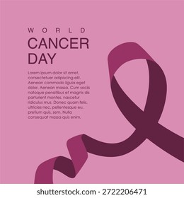 Plantilla de pósters del Día Mundial del Cáncer del Vector