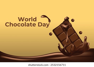 Vector World chocolate day background	