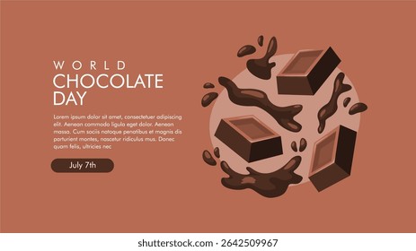 vector world chocolate day background template
