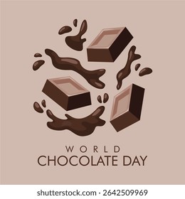 vector world chocolate day background template