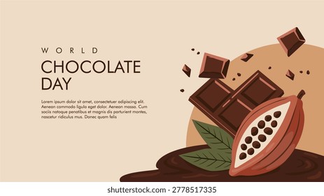 vector world chocolate day background template