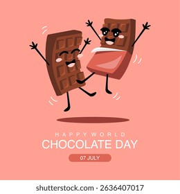 vector world chocolate day poster template