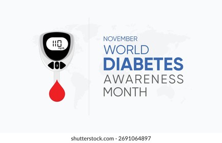 dia mundial do diabetes, campanha mundial de conscientização sobre o diabetes, banner da campanha mundial do diabetes