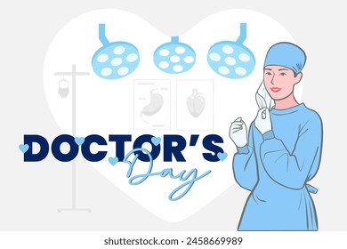 Vector world doctors day vector illustration for greeting card.