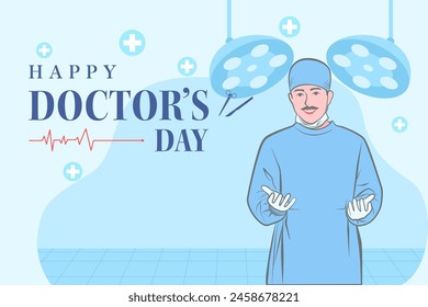 Vector world doctors day vector illustration for greeting card.