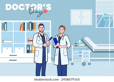 Vector world doctors day vector illustration for greeting card.