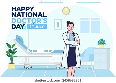 Vector world doctors day vector illustration for greeting card.