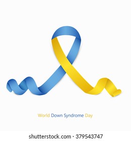 Vector world down syndrome day symbol on white background