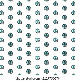 Vector world with drop pattern with various icons.