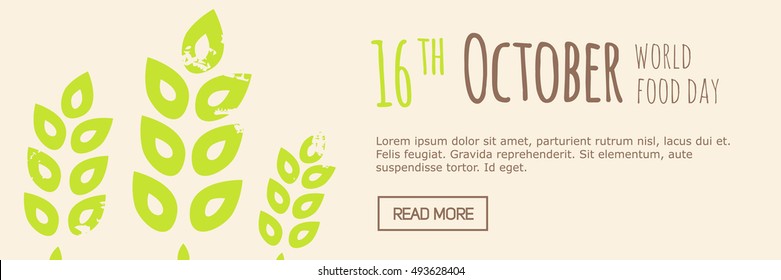 vector world food day banner