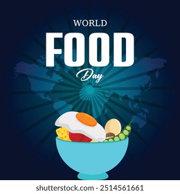Vector world food day modern banner design for social media post.