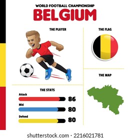 vector of World Football team Belgium