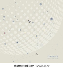 Vector world globe, connect concept design illustration.