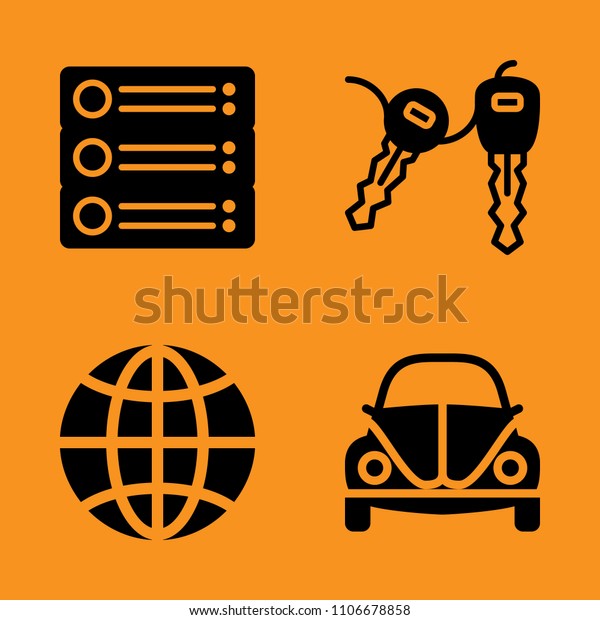 vector, world, globe and security icons set.\
Vector illustration for web and\
design
